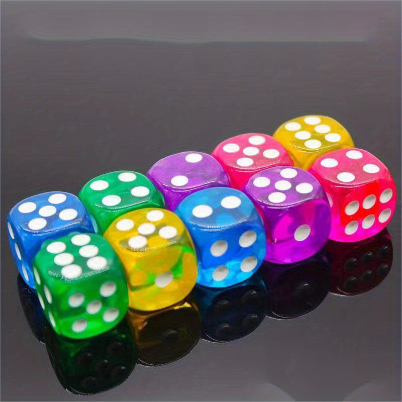 Jogo De Dados Colorido De 6 Lados Com 10 Peças - Divertido E Fácil De Jogar,  Conjunto De Dados Para Crianças E Adultos, Jogo De Quebra-cabeça Engraçado,  Jogos De Mesa - Temu Portugal