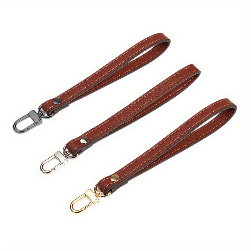 Leather Bag Strap Handbags Handles For Handbag Short Bag Strap Purse Strap  Golden Buckle Replacement Bag Belt Band With Swivel Clasps Diy Purse Making  Supplies - Temu