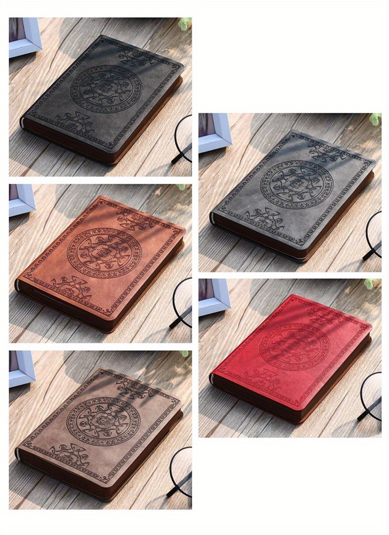 A6 Retro Style Pocket Type Mini Notebook Hard Case Faux Temu