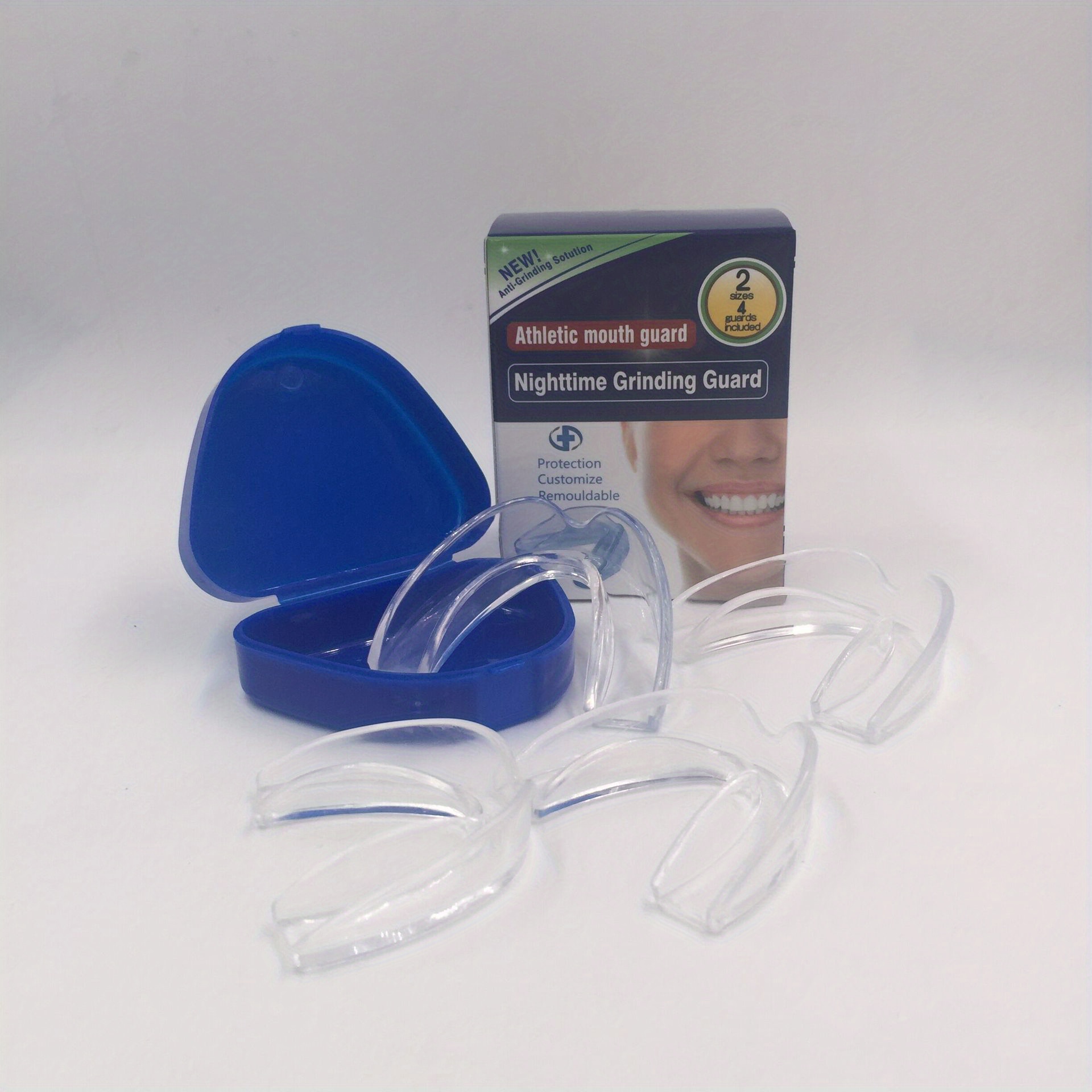 Protector de dientes de silicona para adultos y niños, 2 piezas, brackets  antimolares, Protector bucal de grado alimenticio - AliExpress
