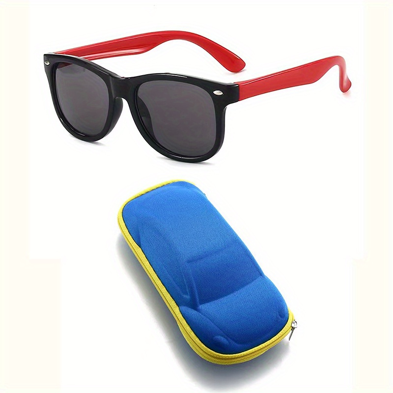 Random Glasses Case Kids Polarized Sunglasses Girls Boys - Temu