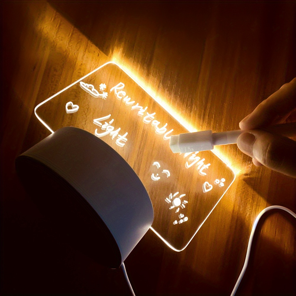 1pc creative led note board with usb message board and pen 3d visualization lamp gift for girlfriends enhance your night lamp experience details 3