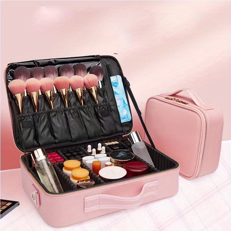Makeup Brush Bag Travel Makeup Brush Case Makeup Brush - Temu