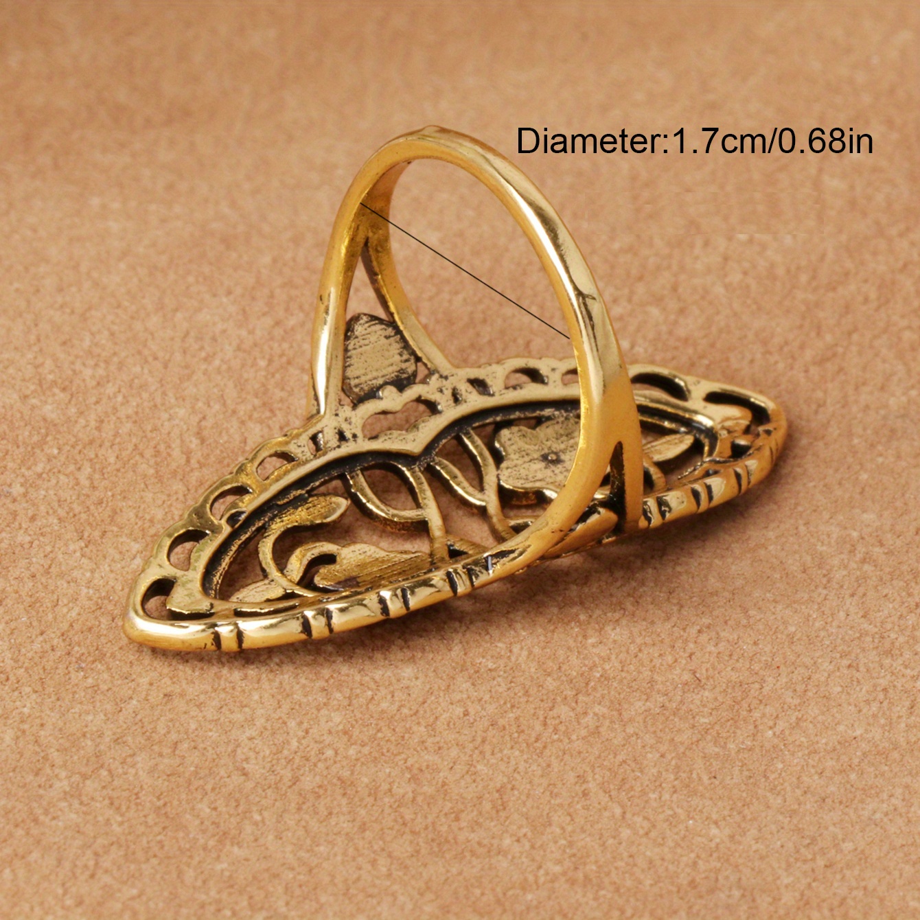 Vintage Flower Pattern Hollow Out Ring