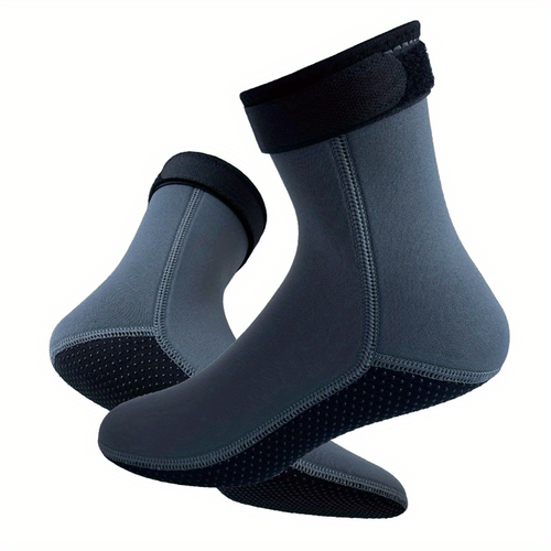men women 3mm thickened neoprene diving socks warm wear resistant winter swimming socks coldproof surfing snorkeling sports socks shoes