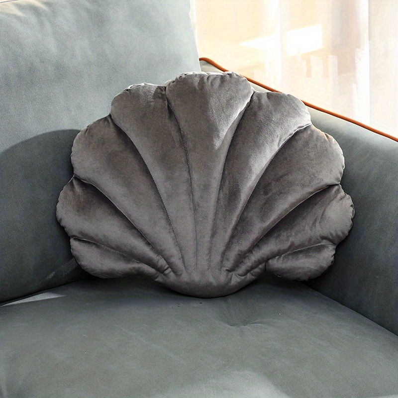 Image of 1pc Shell Pillow, Fabric Cushion, Sofa, Bedroom, Car, Home Decoration, Room Decoration, Optional, Beautiful And Practical, Containing Pillow Core