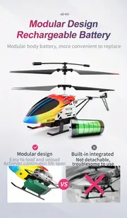 3 5 channel rc helicopter 2 4g wireless remote control 4d m5 aluminum alloy material aircraft model mini drone with 2 batteries toys gift details 3