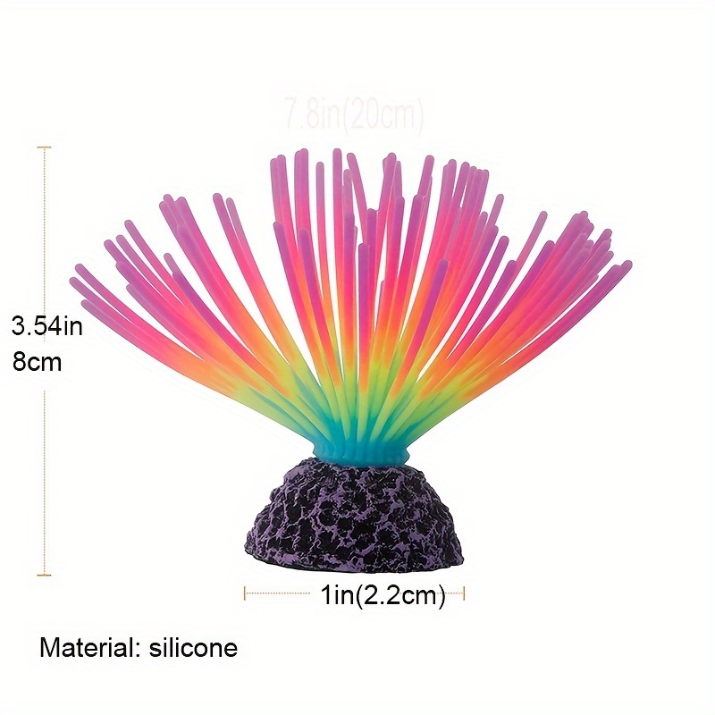 Vibrant Glow Corals And Plants Soft Silicone Flowers For - Temu