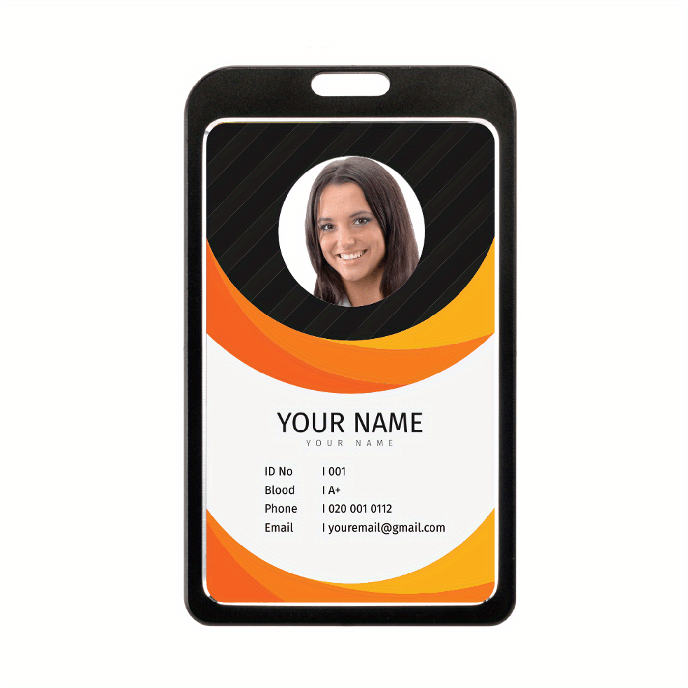 Aluminum Alloy Vertical Badges Id Card Holder Hang Neck - Temu