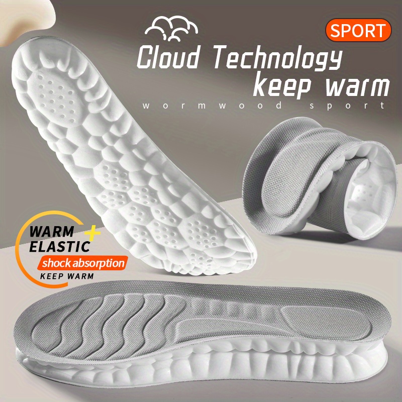 Sports Shoes Insoles 4d Super Soft Running Insole Feet Shock Temu Australia