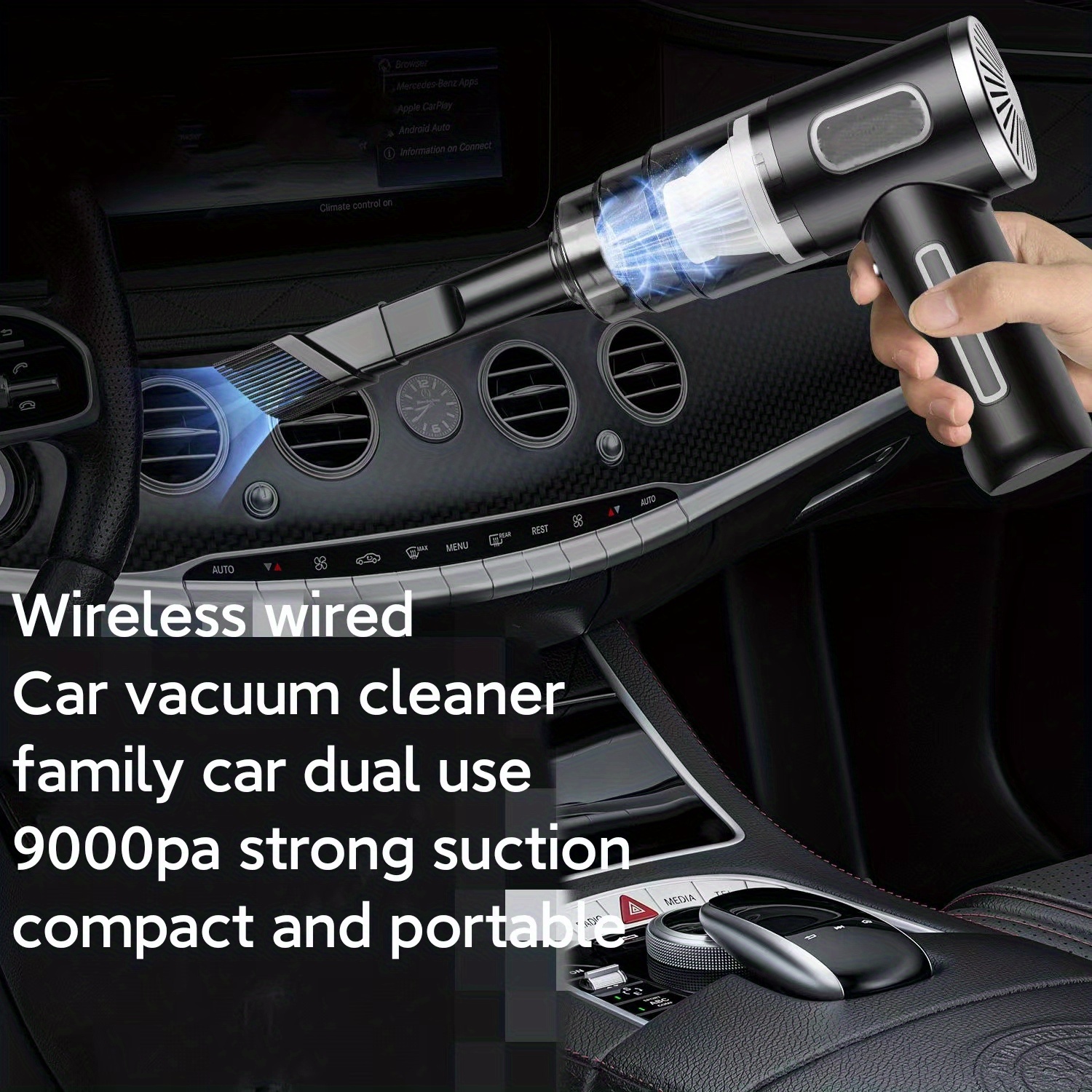 Car mounted Vacuum Cleaner Wireless/wired Portable Family Temu