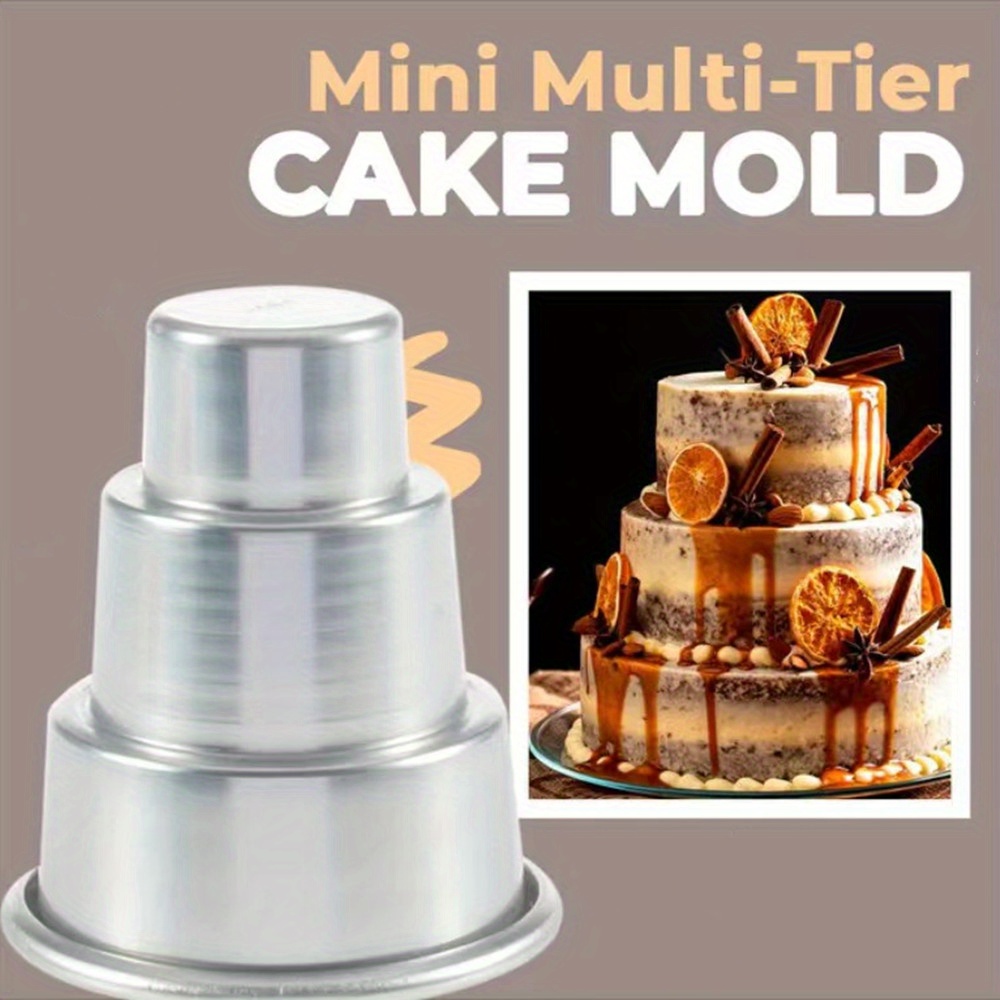 1pc Mini 3 Tier Cake Chocolate Mold Moule En Silicone 3D - Temu