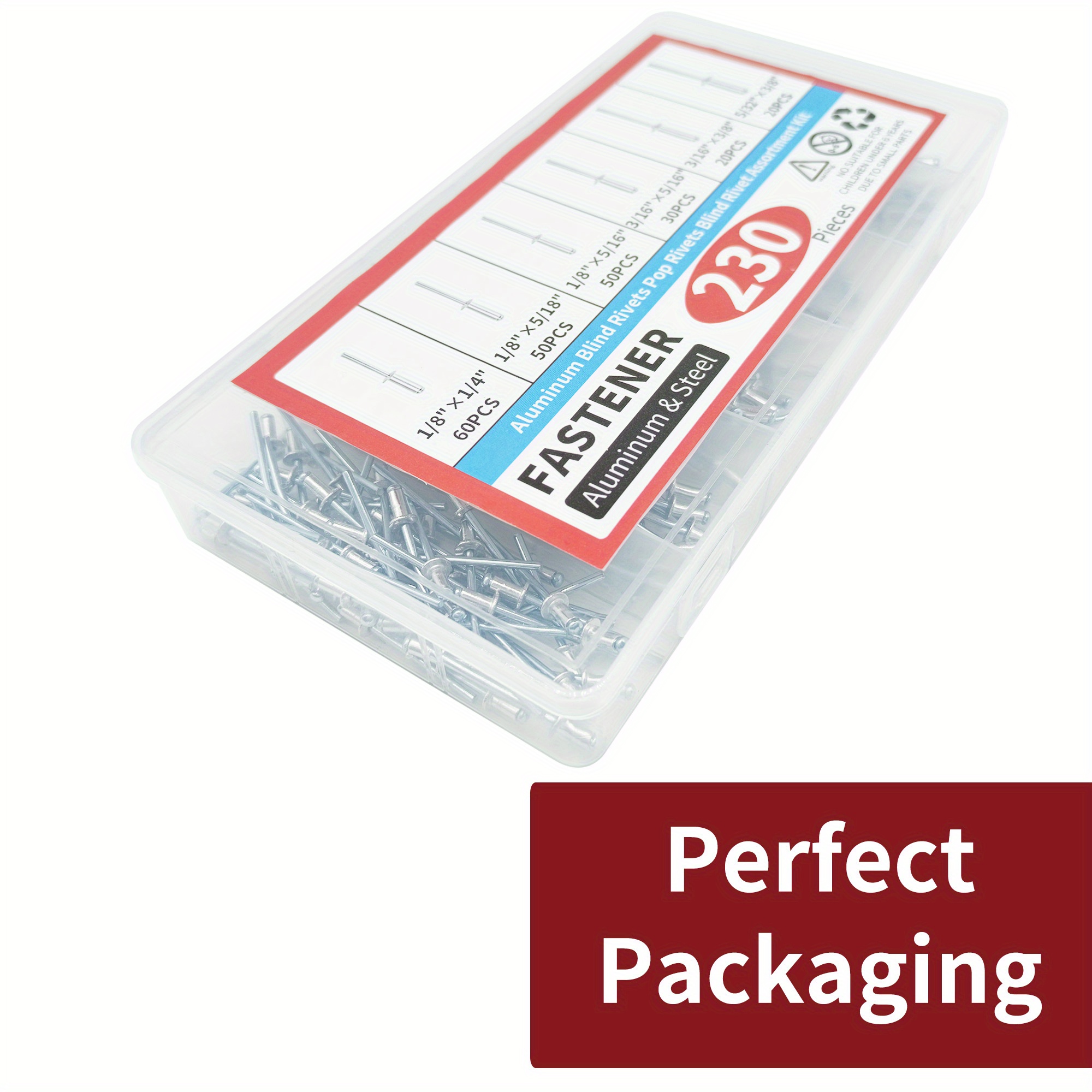 Rivets Assortment Kit 6 Sizes Aluminum Rivets Assorted Blind Temu