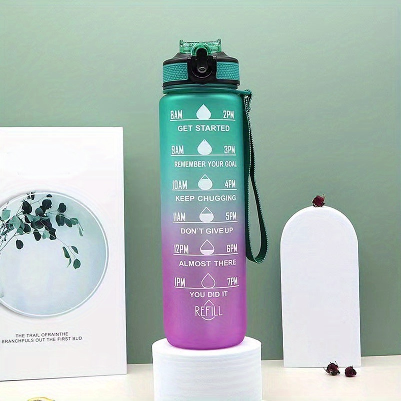 1000ml Gradient Water Bottle for Travel Sports