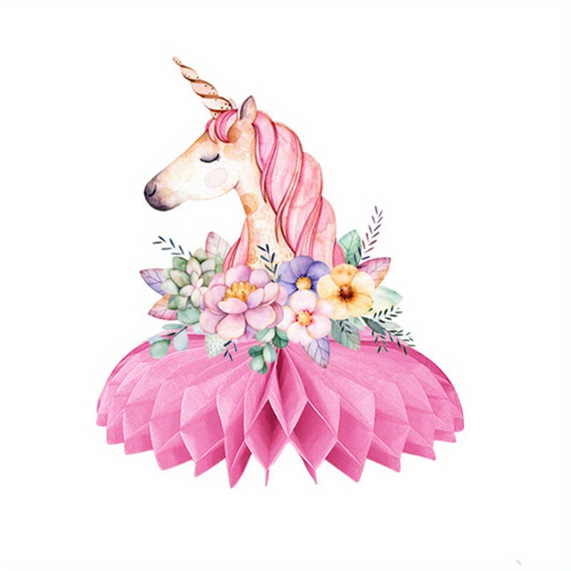 thinkstar 9Pcs Unicorn Party Decorations, Rainbow Unicorn Honeycomb  Centerpiece, Unicorn Birthday Decorations For Girls, Baby Shower…