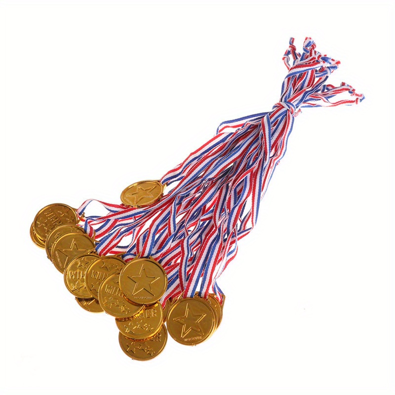 Medallas de plástico para niños, premios de oro, premios de fiesta, premios  de competición, Escuela Deportiva, rellenos de Piñata, Carnaval, 5/10/20  piezas - AliExpress