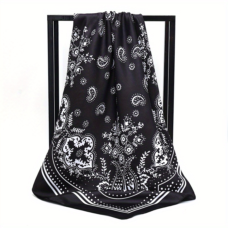 Bandana Nera Stampa Paisley Semplice Classico Foulard - Temu