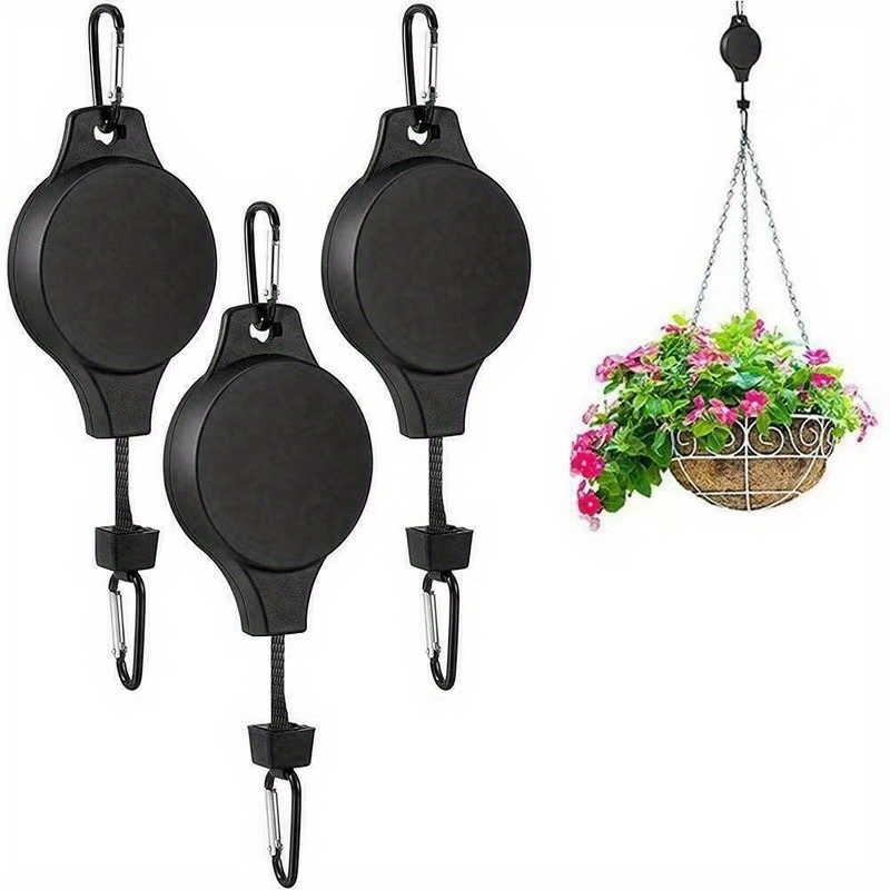 1pc 2pcs Plant Pulley Retractable Hanger Easy Reach Plant Pulley