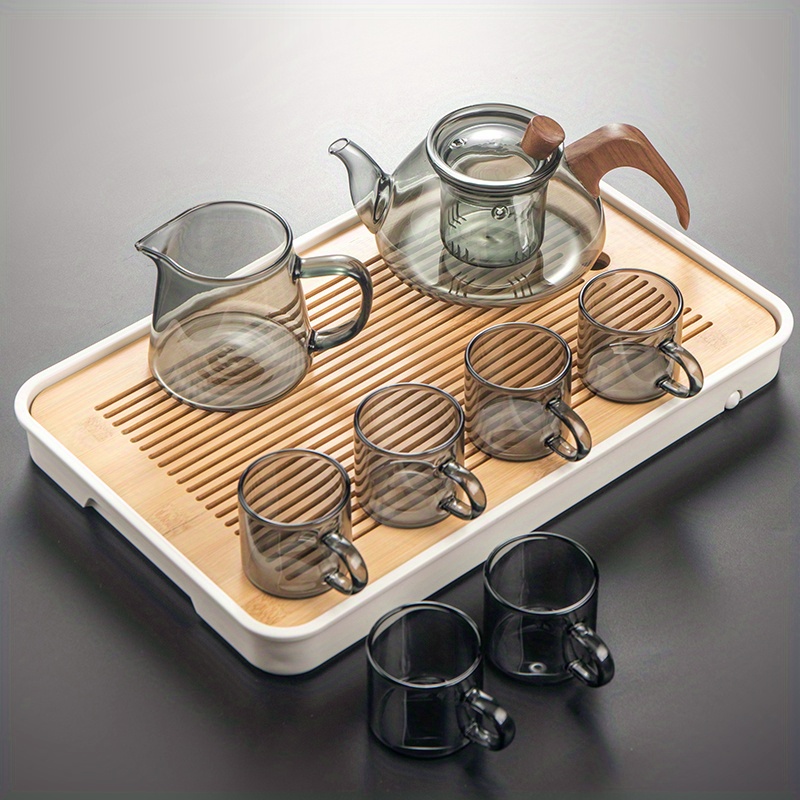 High Temperature Resistant Glass Tea Set With Magnetic - Temu