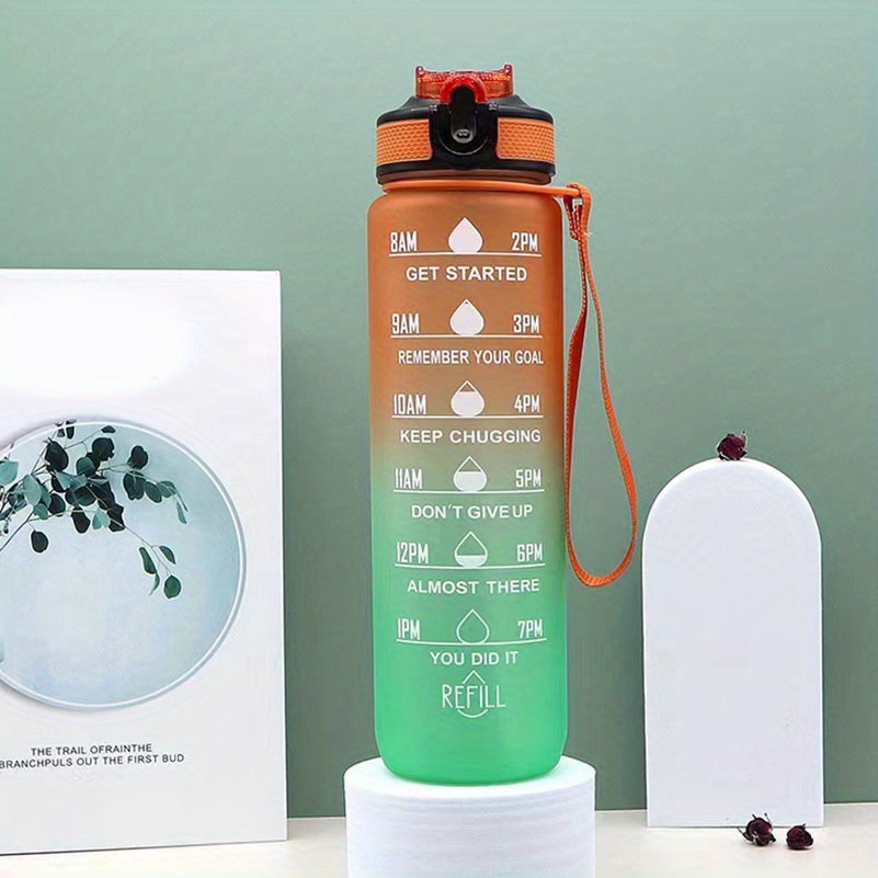 1000ml Gradient Water Bottle for Travel Sports