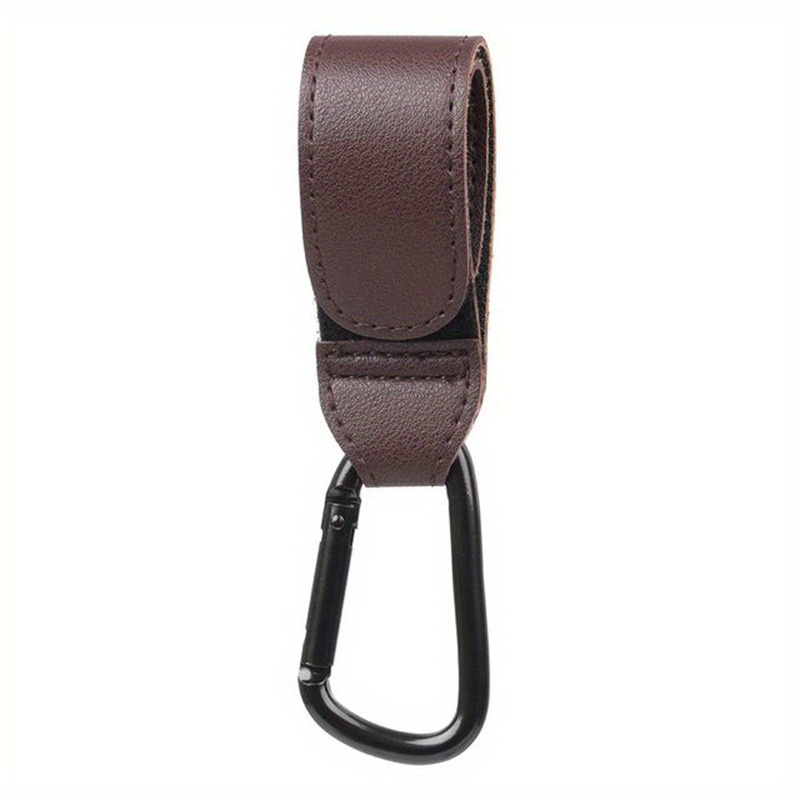 Portable Baby Car Hook for Strollers, Leather Carabiner