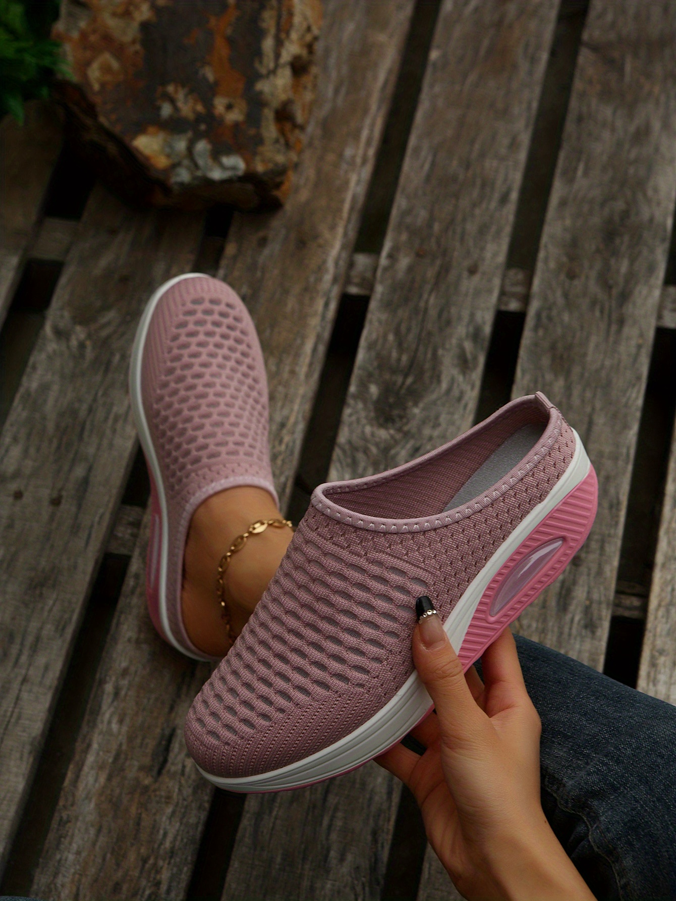 Women's Platform Mule Sneakers Comfortable Closed Toe Slip Temu