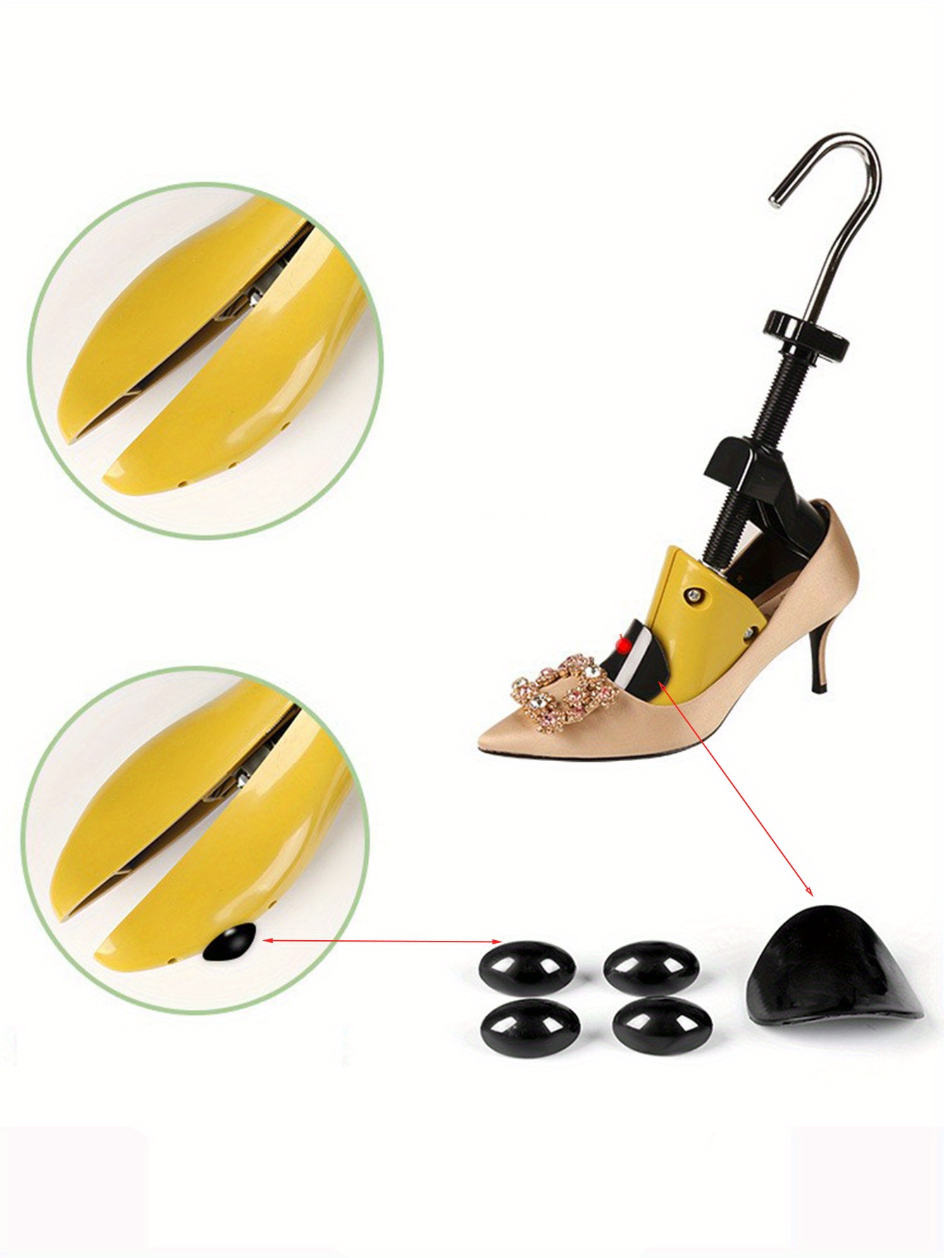 Ipetboom Fersenkappen Aus Metall – 3 Paar, Gold/Silber, Für High Heels & Stiefel, Zehenschutz