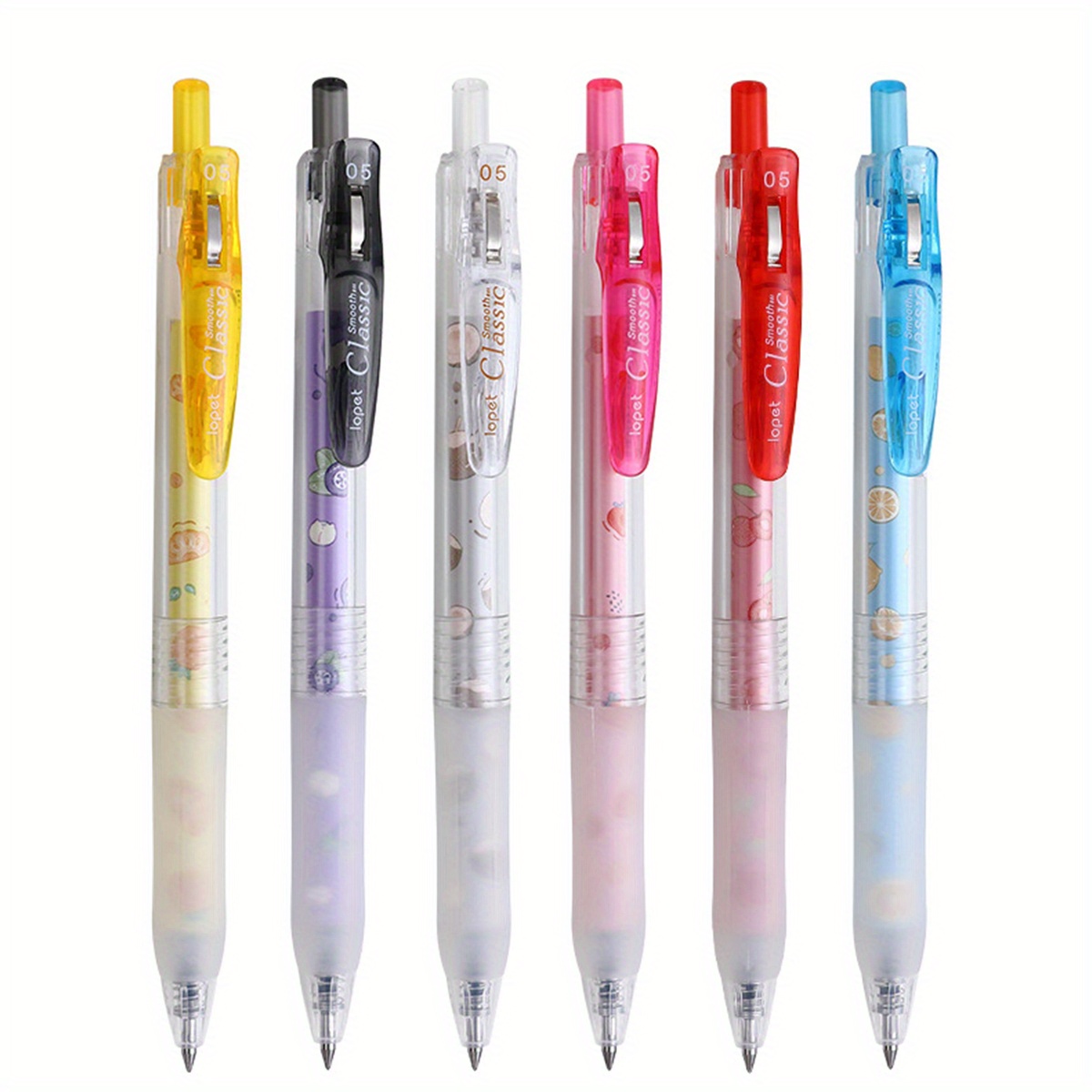 1 Pièces 0.5mm Pêche Fraîche Gel Stylo Kawaii Fraise Fruits Presse