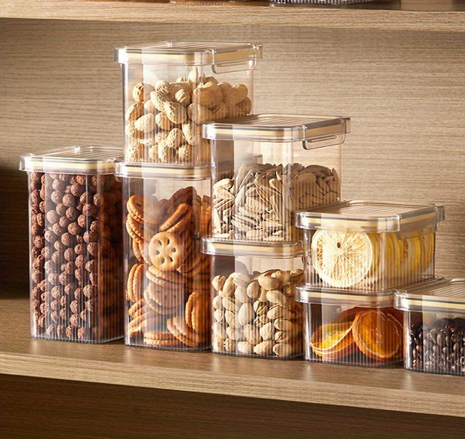 Transparent Food Storage Container With Airtight Lid Keep - Temu