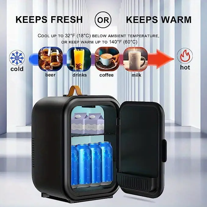 cooseon mini fridge 7l beauty makeup skin care refrigerator acdc portable beauty refrigerator thermoelectric cooler warmer suitable for skin care cosmetics bedroom office car details 3