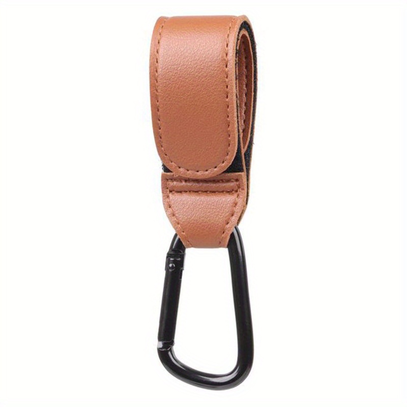 Portable Baby Car Hook for Strollers, Leather Carabiner