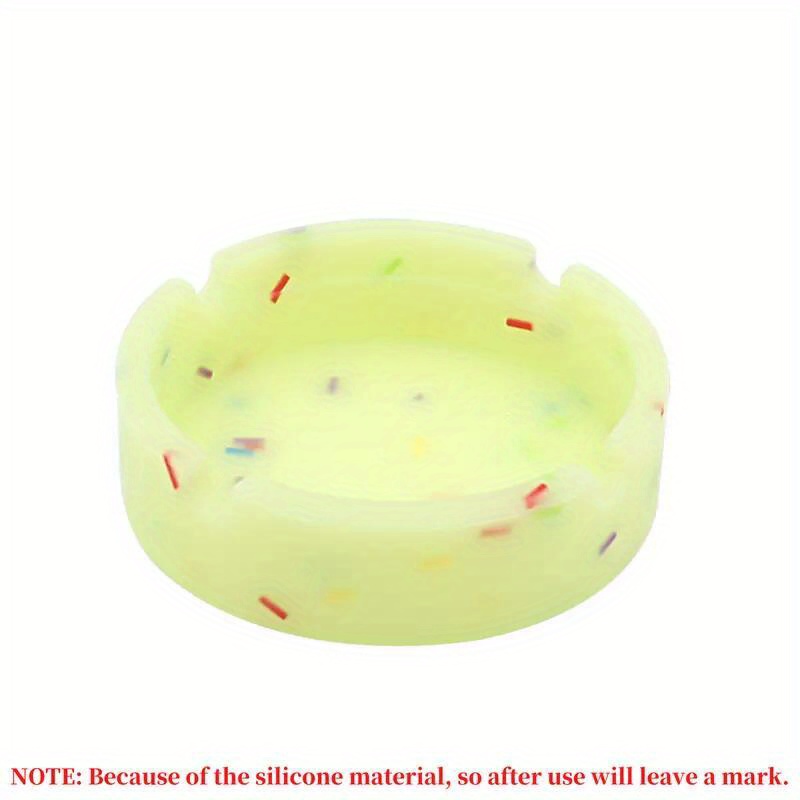 Silicone Ashtray Glow In Dark Durable High Temp Heat Resistant