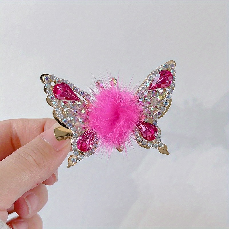Sparkling Rhinestone Butterfly Hair Clip