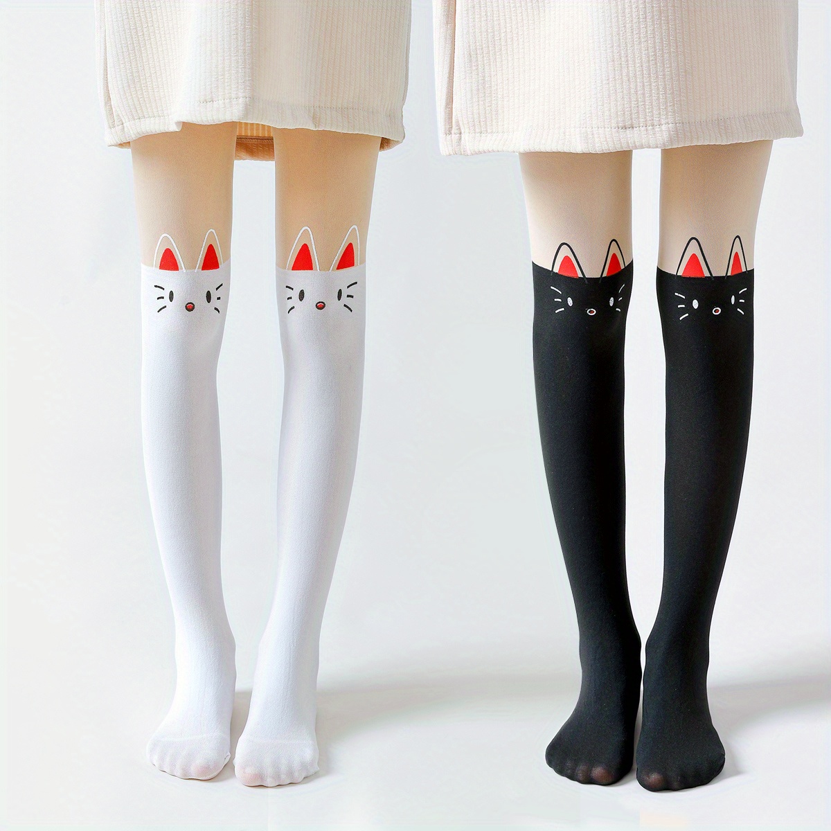 Girls Cute Cat Breathable Comfortable Soft Tights Leggings - Temu Japan