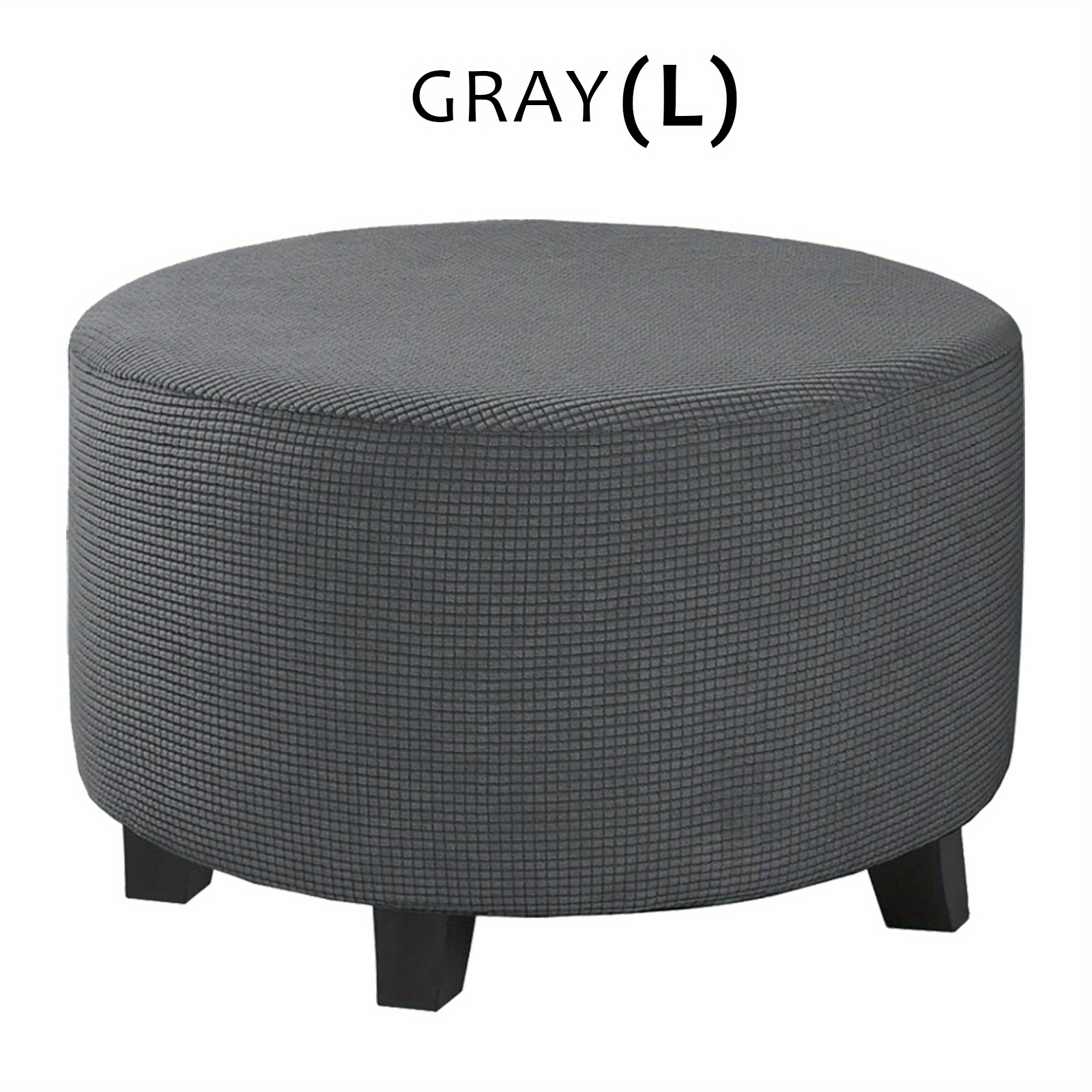 Gray pattern deals ottoman