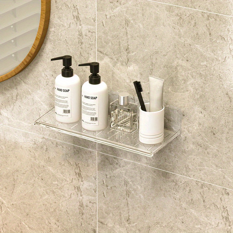 White Modern Shower Shelf , Bathroom Sfelf, Floating Shelf, Bathroom Shelves,  Minimalist Shelves, Industrial Accessories, DOCIA 