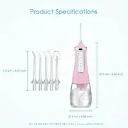 usb rechargeable portable travel bag oral irrigator pulse dental 350ml water tank flosser 5 nozzle wash teeth cleaner ipx6 waterproof electric care oral irrigator  water dental flosser cordless for teeth details 9