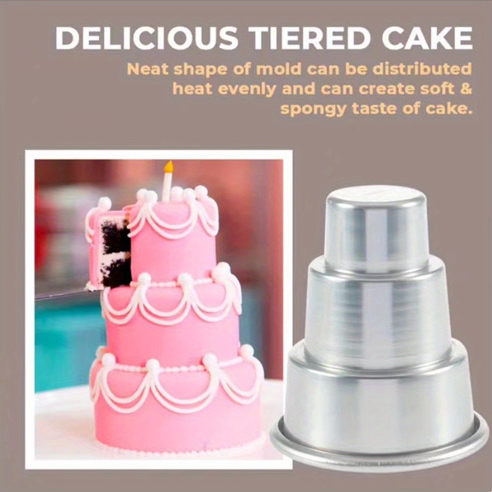 1pc Mini 3 Tier Cake Chocolate Mold Moule En Silicone 3D - Temu