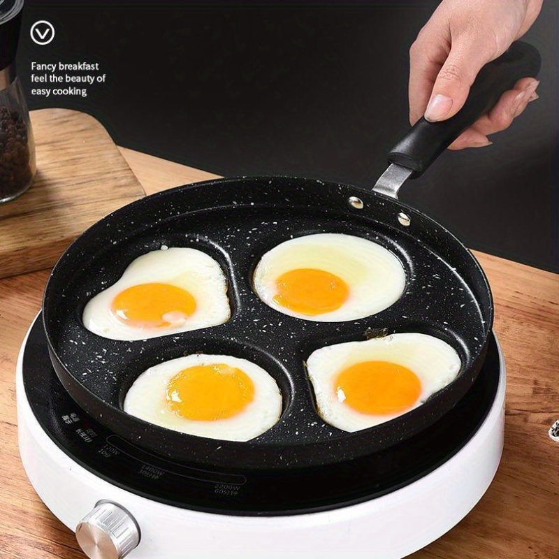 MyLifeUNIT Sartén de aluminio para huevos de 4 tazas, sartén antiadherente  para huevos