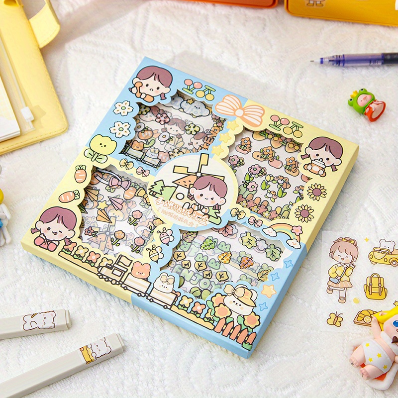 Cute Cartoon Girl Series Stickers Kawaii Supplies Material - Temu