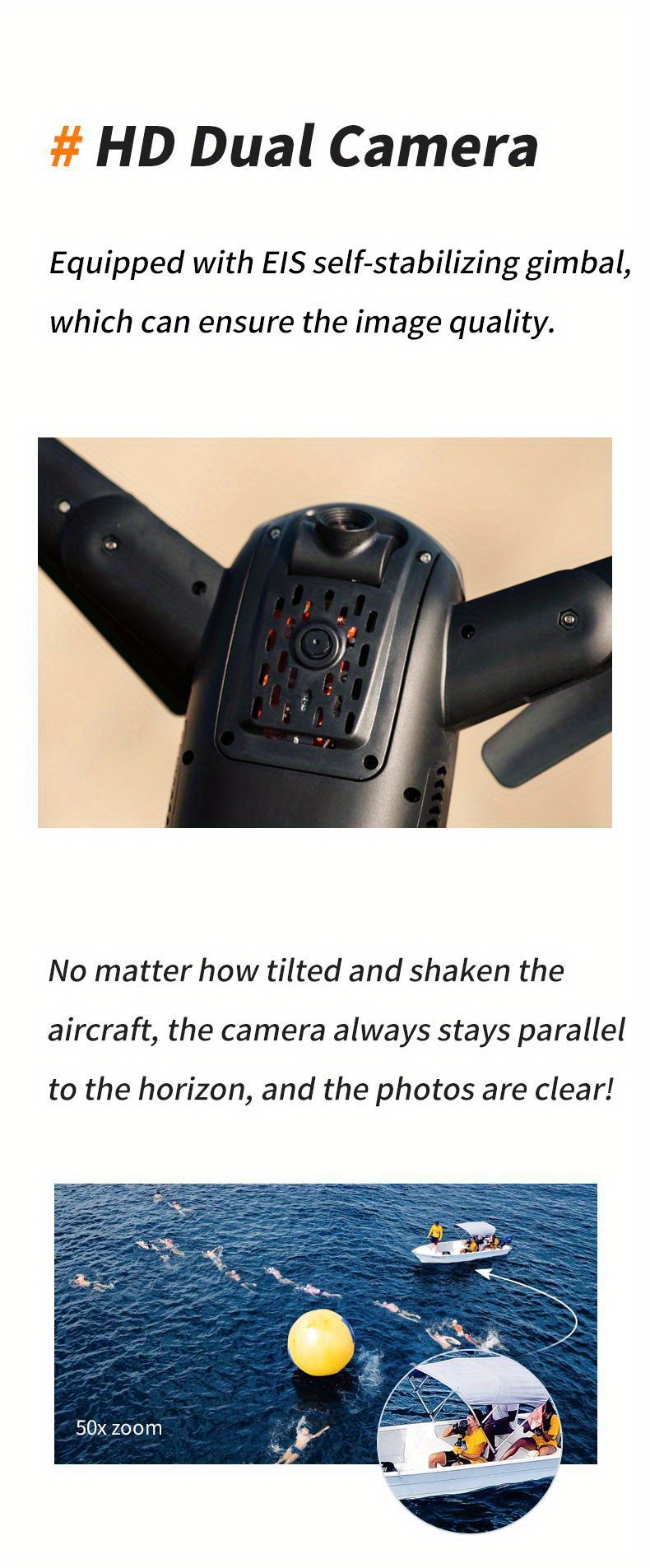 drone with hd dual camera optical flow hovering headless mode one key take off landing trajectory flight 5g image transmission gesture photography folding design remote control carrying bag details 3