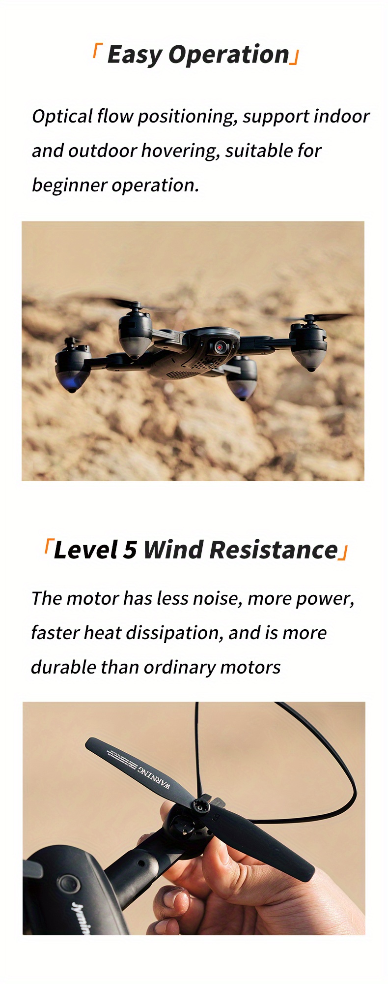 drone with hd dual camera optical flow hovering headless mode one key take off landing trajectory flight 5g image transmission gesture photography folding design remote control carrying bag details 10