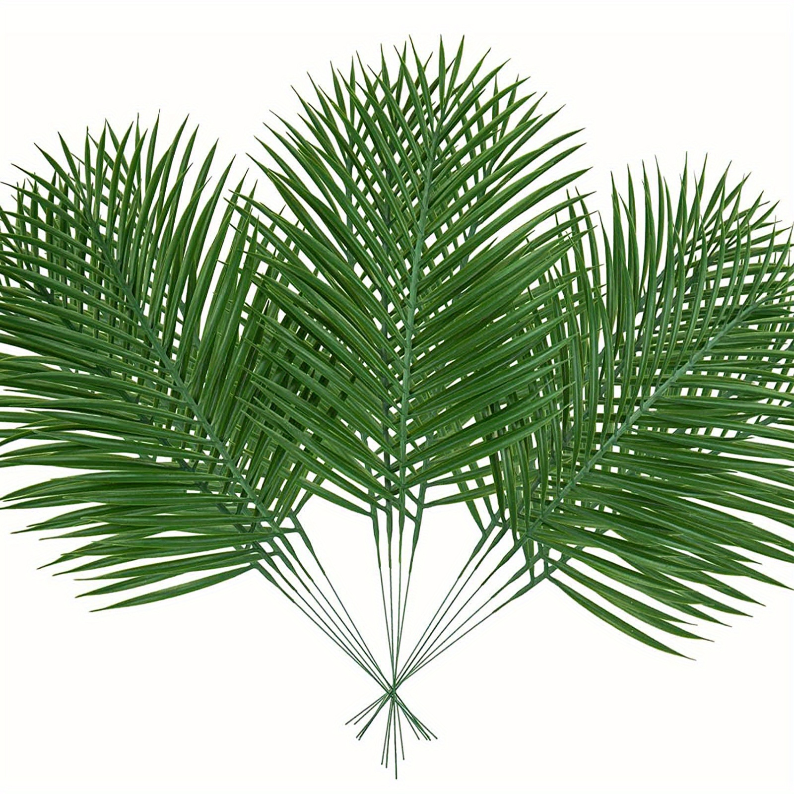 Green Artificial Palm Leaves Outdoor Faux Palm Fronds Fake - Temu
