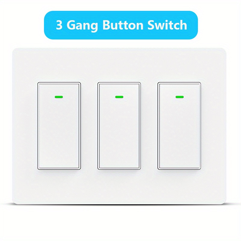 KEYGMA Combination Smart Touch Light Switch and Smart WiFi Power Wall  Outlet, Tuya APP Smart Life, 15A /90-250V AC 60Hz, Combo Style, White