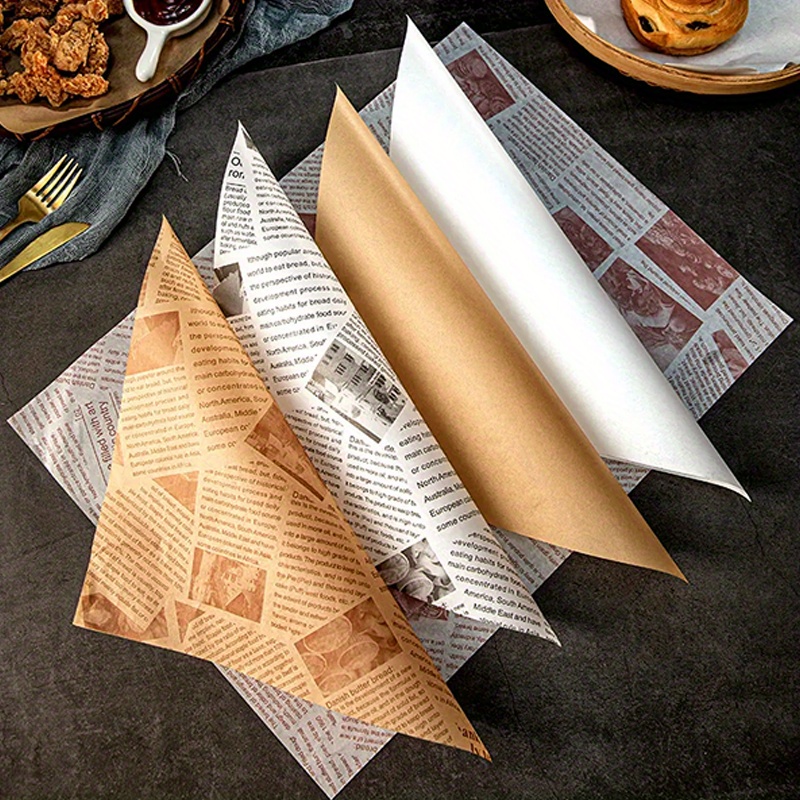 Food Deli Paper Grease Proof Parchment Paper Newspaper - Temu