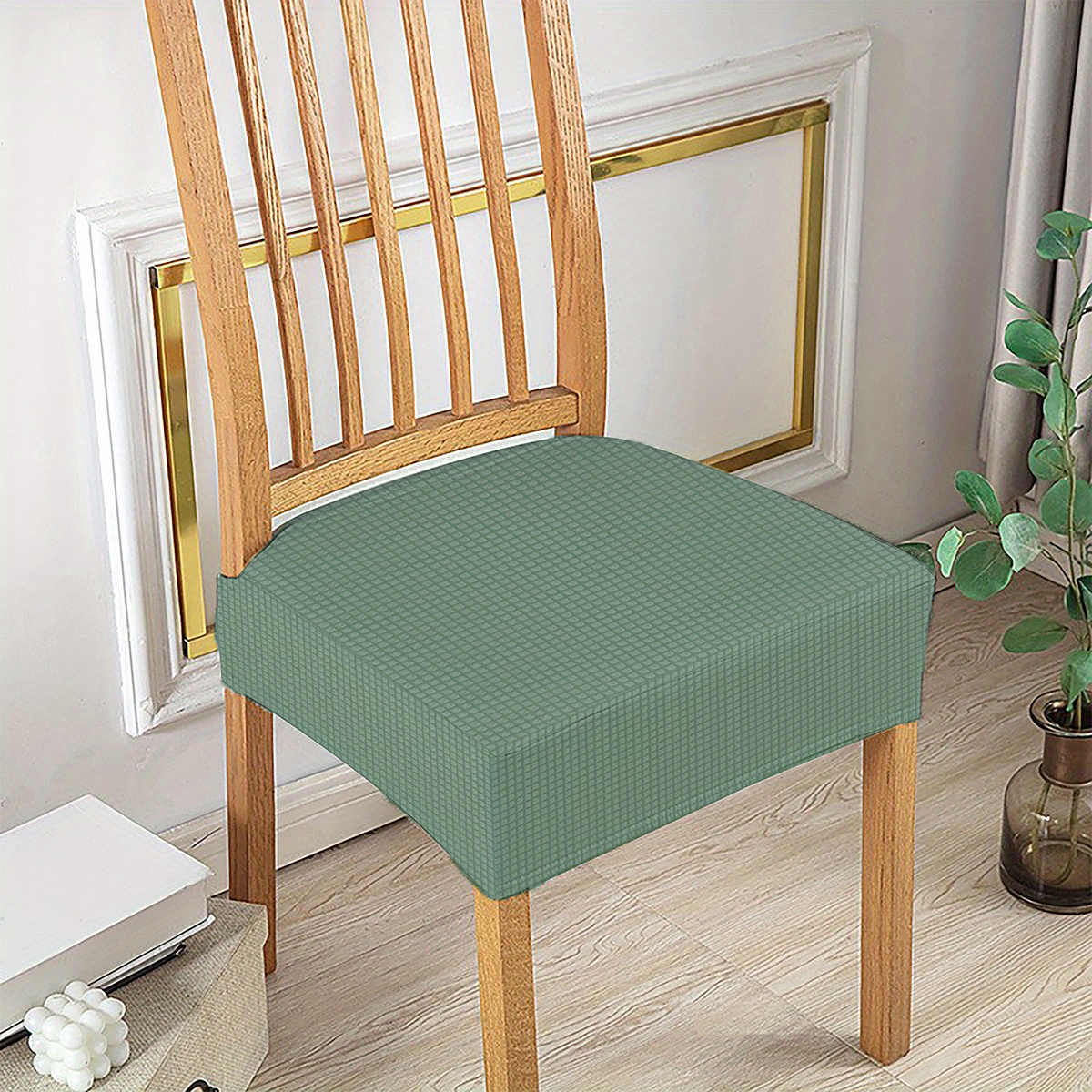 Green dining room online chair covers