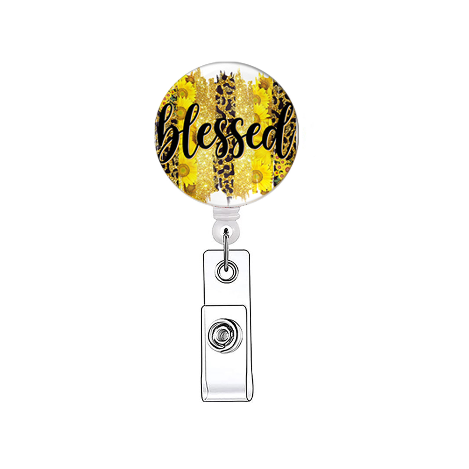 1pc Bee Badge Reel With Clip - Adorable Acrylic Badge Holder, Entertaining  ID Card Clip, Retractable, Perfect For Nurses, Office Staff, And Teachers