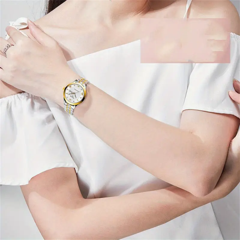 роскошный декор кварцевые часы светящиеся наручные часы для ежедневных путешествий отпуск дата часы детали 4