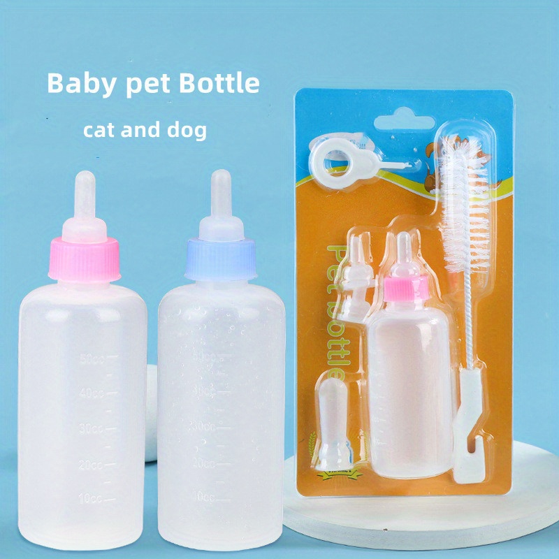 Pet Nursing Bottles Kit Cats Dogs Kitten Bottles Newborn Temu
