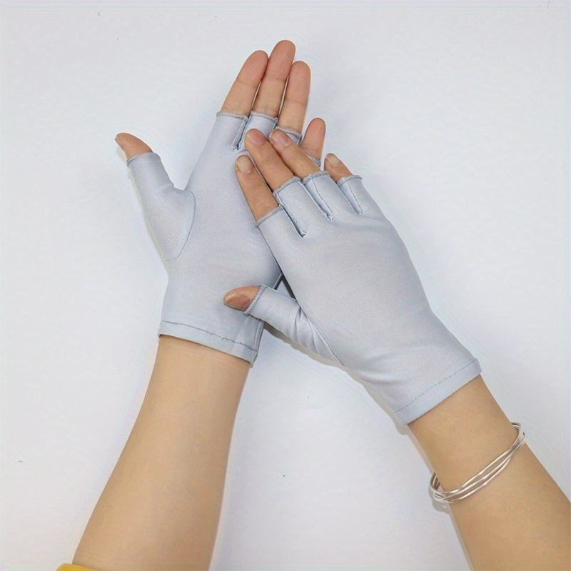 Solid Color Breathable Gloves Thin Short Half Finger Bike - Temu
